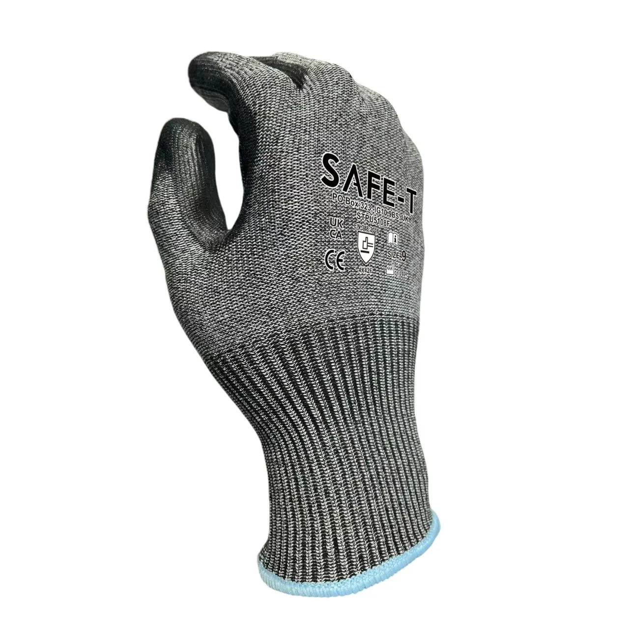 Cut F PU Palm Coated Gloves - Grey - Case of 120 Pairs — Grey